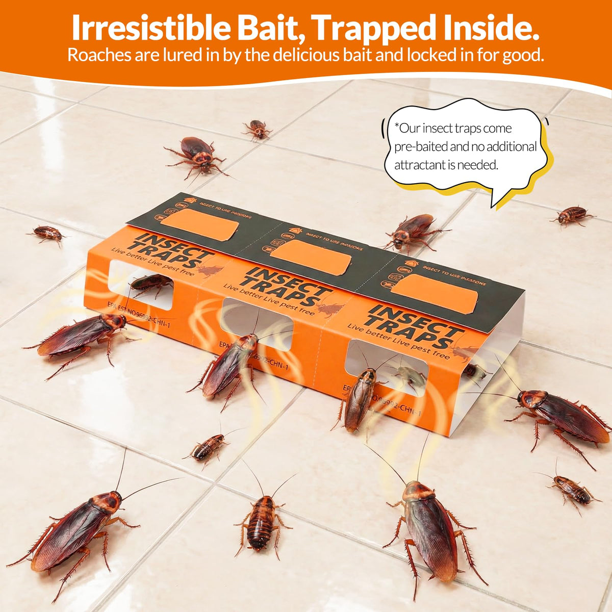 USKICH roach trap kitchen and bathroom placement supports ongoing containment