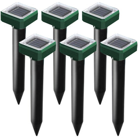 USKICH solar mole repellent 6-pack on display ready to protect your garden