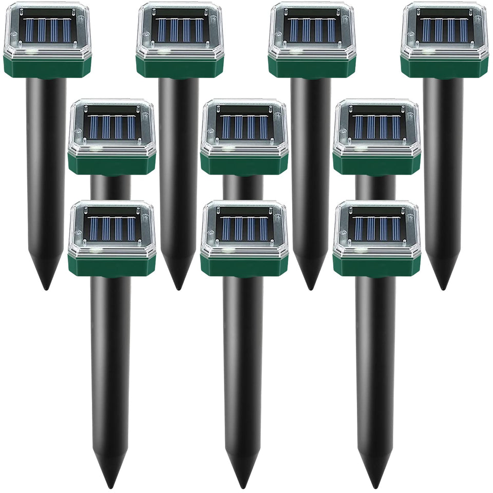 USKICH solar mole repellent pack-10 ready for large yard coverage