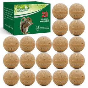 USKICH Squirrel Repellent 20-pack packaging ready for outdoor use to deter squirrels.