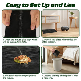 USKICH sticky mouse trap large 23x11 in-bedroom setup supports discreet pest control