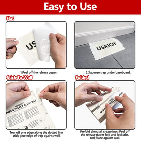 USKICH sticky pads attract insects, ants, mice, roaches, and other pests.