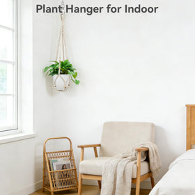 USLAI macrame hanger supports up to 20 lb for sturdy planters