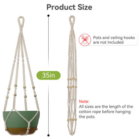 Indoor outdoor plant display using USLAI macrame hanger
