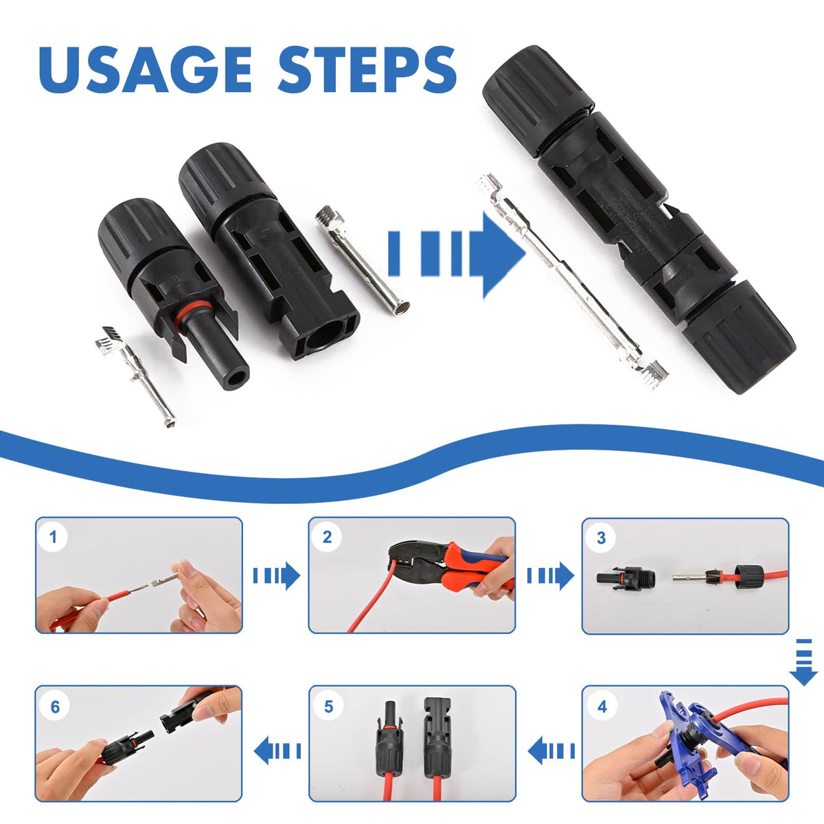Usngsny connector pins enabling low-resistance connections