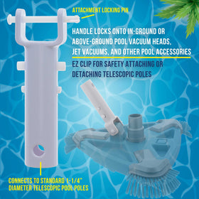U.S. Pool Supply 1-1/4 inch pole compatibility for easy upgrade.
