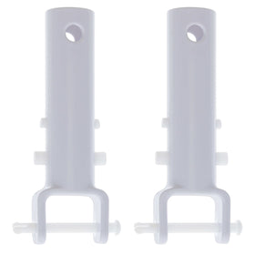 U.S. Pool Supply two premium vacuum head handles with butterfly V clips for secure attachment.