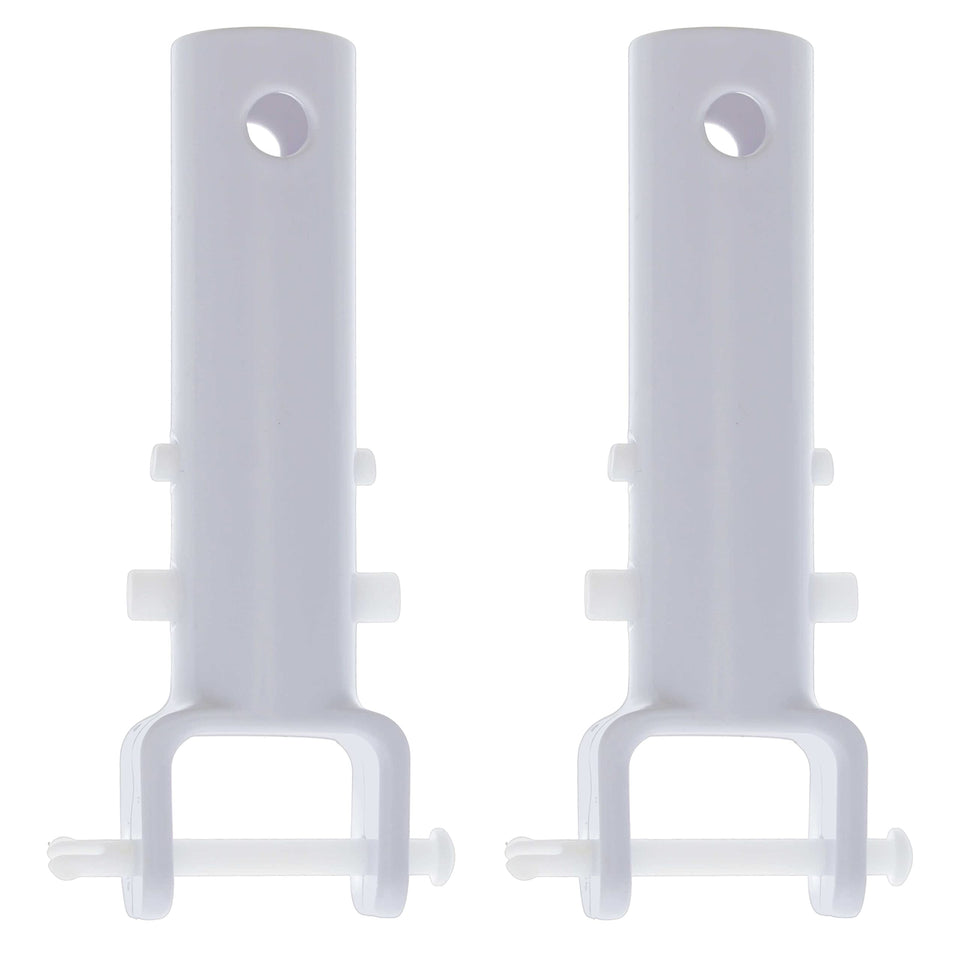 U.S. Pool Supply two premium vacuum head handles with butterfly V clips for secure attachment.
