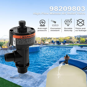 Ussuray air relief valve, bottom connection, internal threads ensure a tight seal with compatible filters