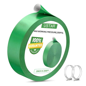 USTAR backwash hose uncoiled for easy pool drainage and setup.