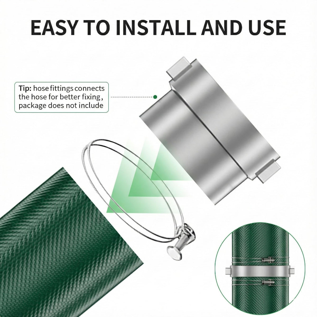 USTAR backwash hose ideal for pool draining and irrigation tasks.