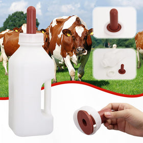 USUNFARM screw nipple calf bottle wide-mouth design makes filling and cleaning quick.