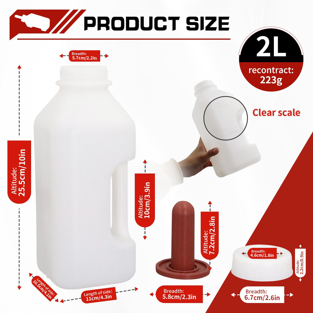 USUNFARM screw nipple calf bottle rubber nipple for natural chewing and comfortable nursing.