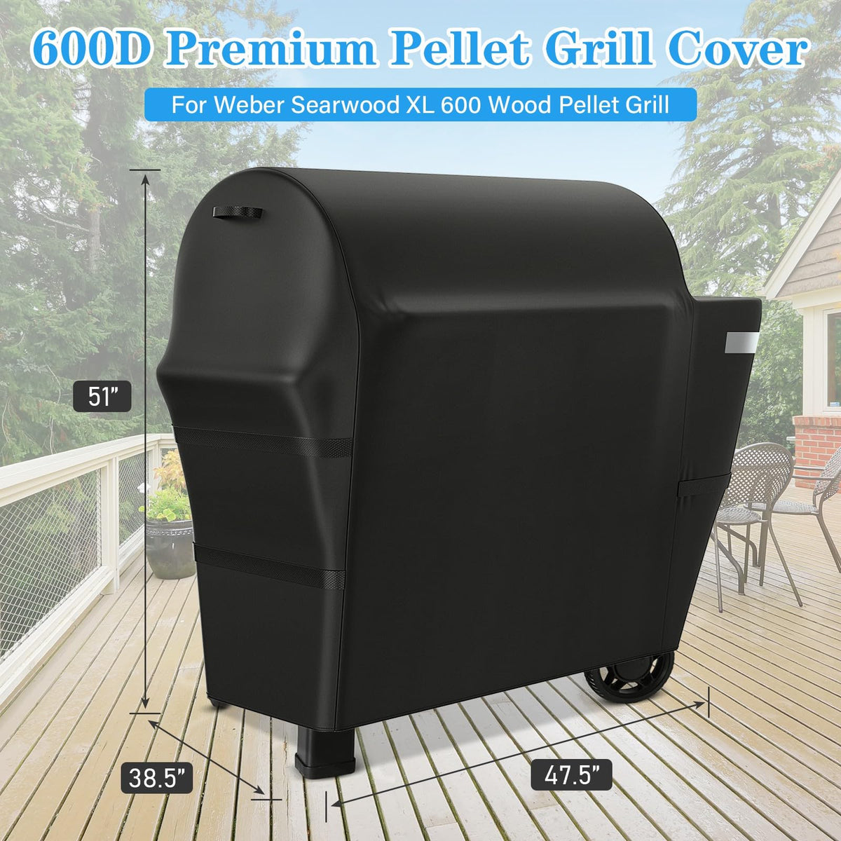 Utheer 600D waterproof fabric cover provides rugged outdoor protection