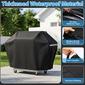 Utheer 60-inch grill cover fabric close-up showing rugged 600D material