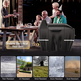 Utheer vented design reduces moisture and condensation under the grill cover
