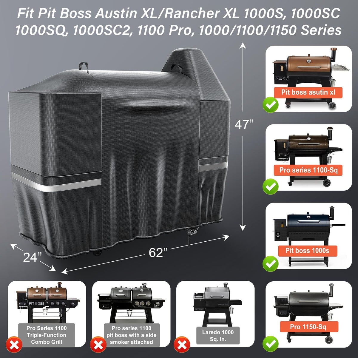 Utheer Z Grill 1000-series cover with durable fabric for lasting outdoor use