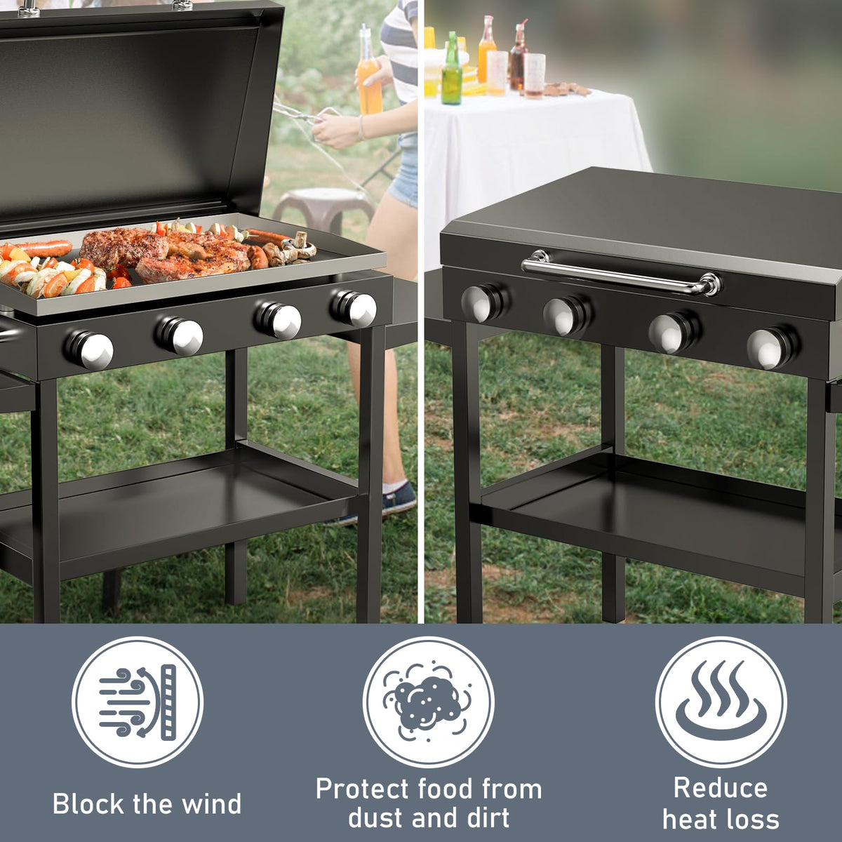Utheer hard cover helps maintain temperature and reduce heat loss.