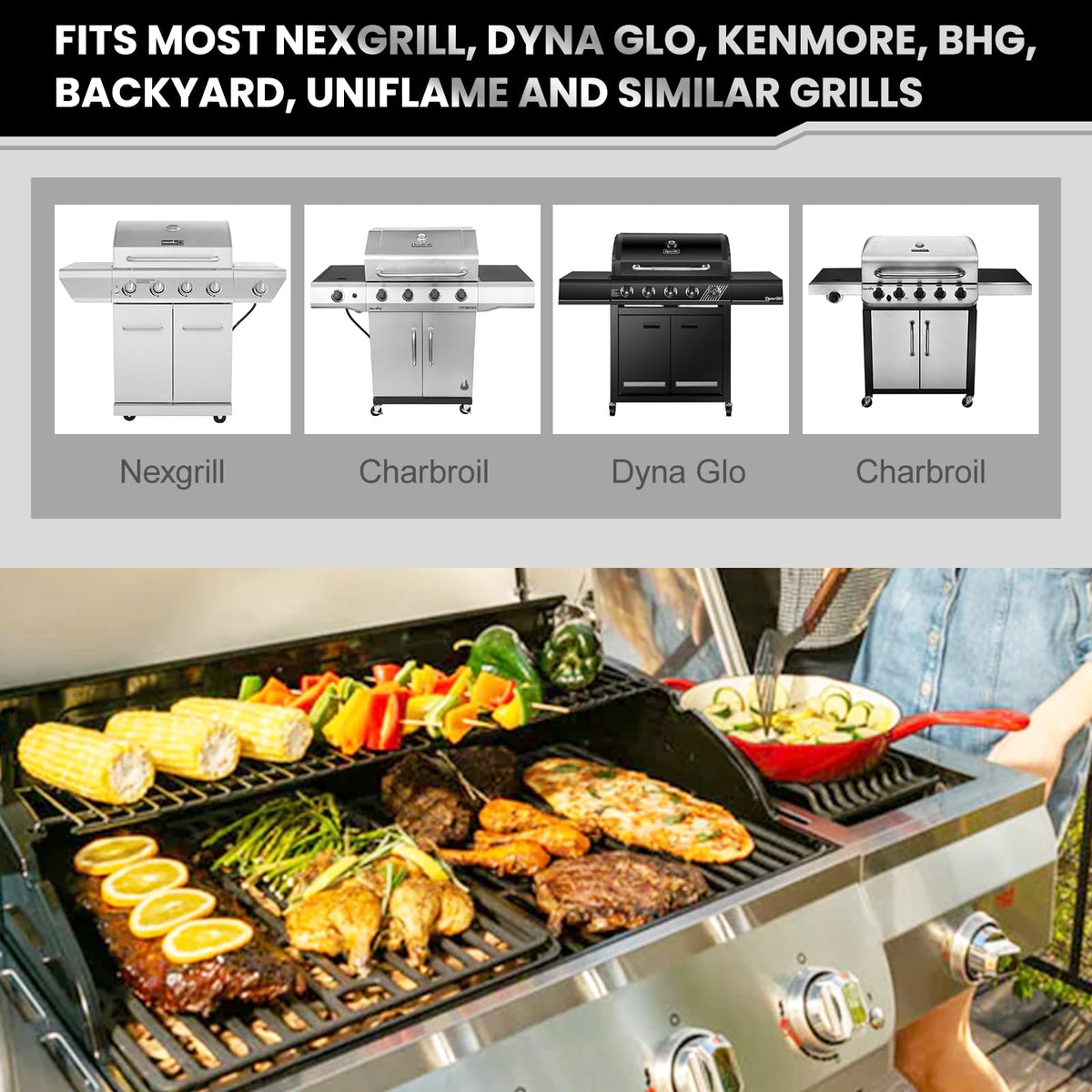 Utheer grease tray compatibility with CharBroil, Nexgrill, Dyna-Glo