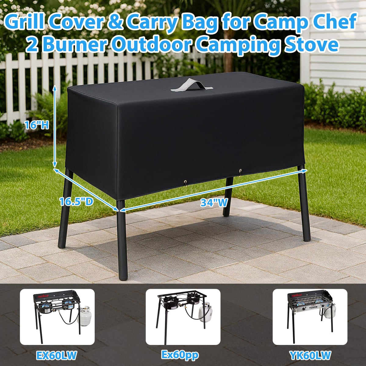 Utheer windproof straps secure the grill cover during strong gusts.