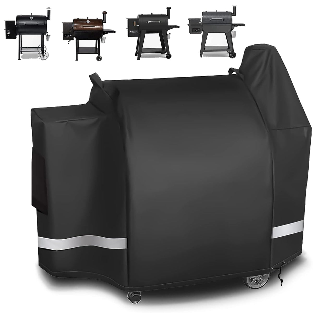 Utheer grill cover for Pit Boss 820D side view protects from rain