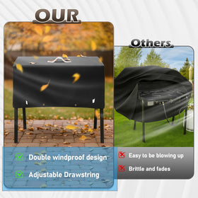 UV protection helps preserve the grill's exterior in sun.