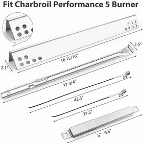 Utheer heat plates for Char-Broil 5-burner grills shield burners from flare-ups