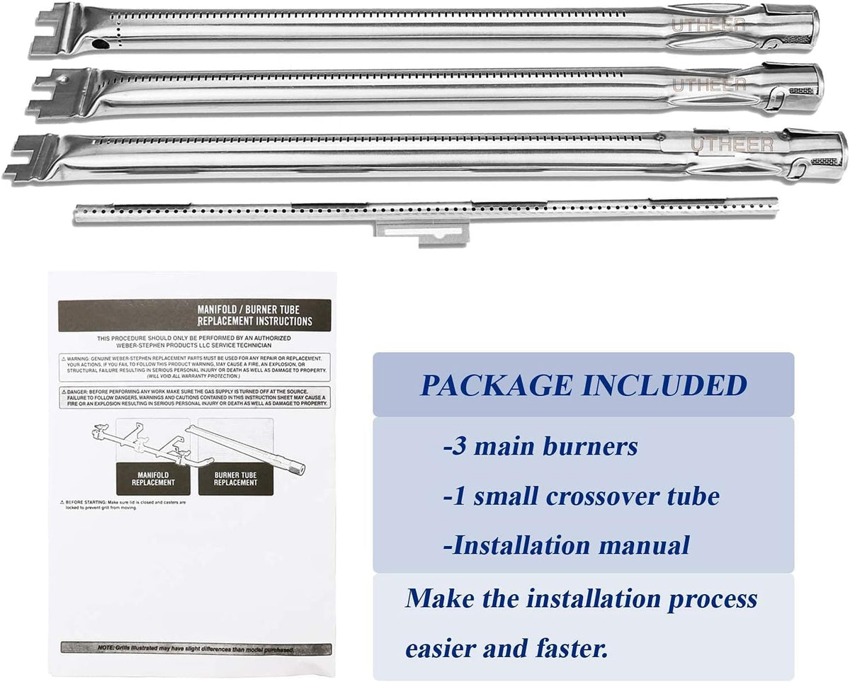 Utheer heavy-duty grill parts upgrade for Weber Spirit 300 Series