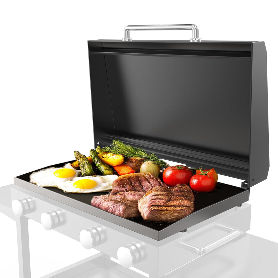 Utheer hinged lid for Blackstone 36-inch hood closed, weather protection for your grill.