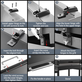 Utheer hinged lid demonstrates ergonomic handle for smooth, effortless opening and closing.