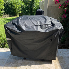 Utheer windproof adjustable grill cover secures a snug fit