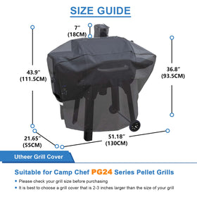 Utheer cover for Woodwind 24-Pro shields the grill from elements