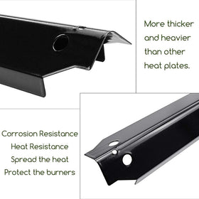 Utheer porcelain-steel shields resist corrosion for grill protection.