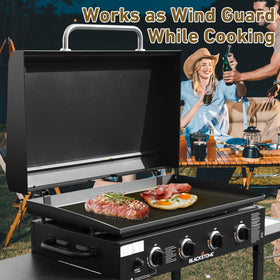 Utheer snap-on stability keeps the lid secure during lively grilling sessions.