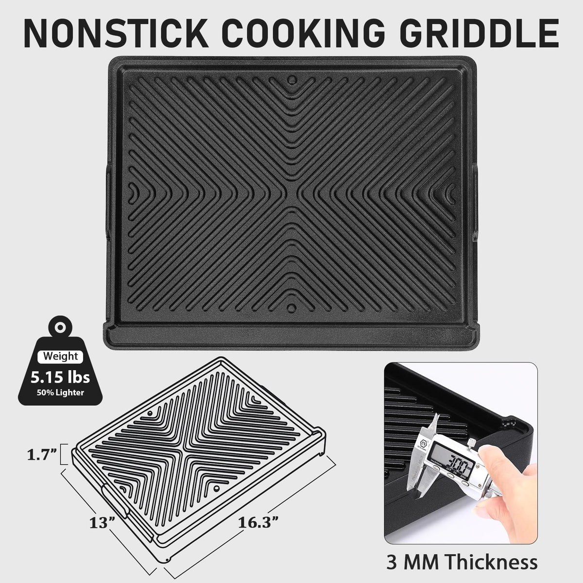 Utheer griddle with bacon cooking for quick weeknight meals
