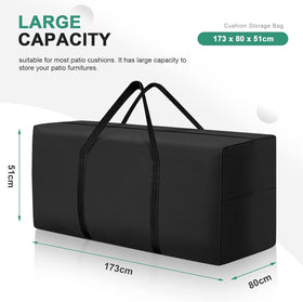 Uthem outdoor cushion cover with zipper and handles for easy transport.
