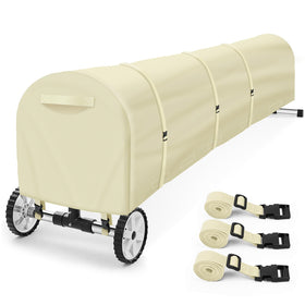 Uthem 16ft begie solar reel cover protects the pool reel from sun and debris.