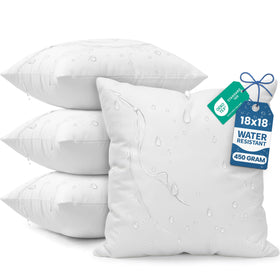 Utopia Bedding outdoor pillow insert 18x18 white pack of four for patio comfort