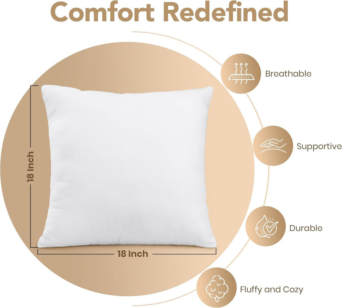 Utopia Bedding easy-care pillow insert supports spot cleaning and simple maintenance