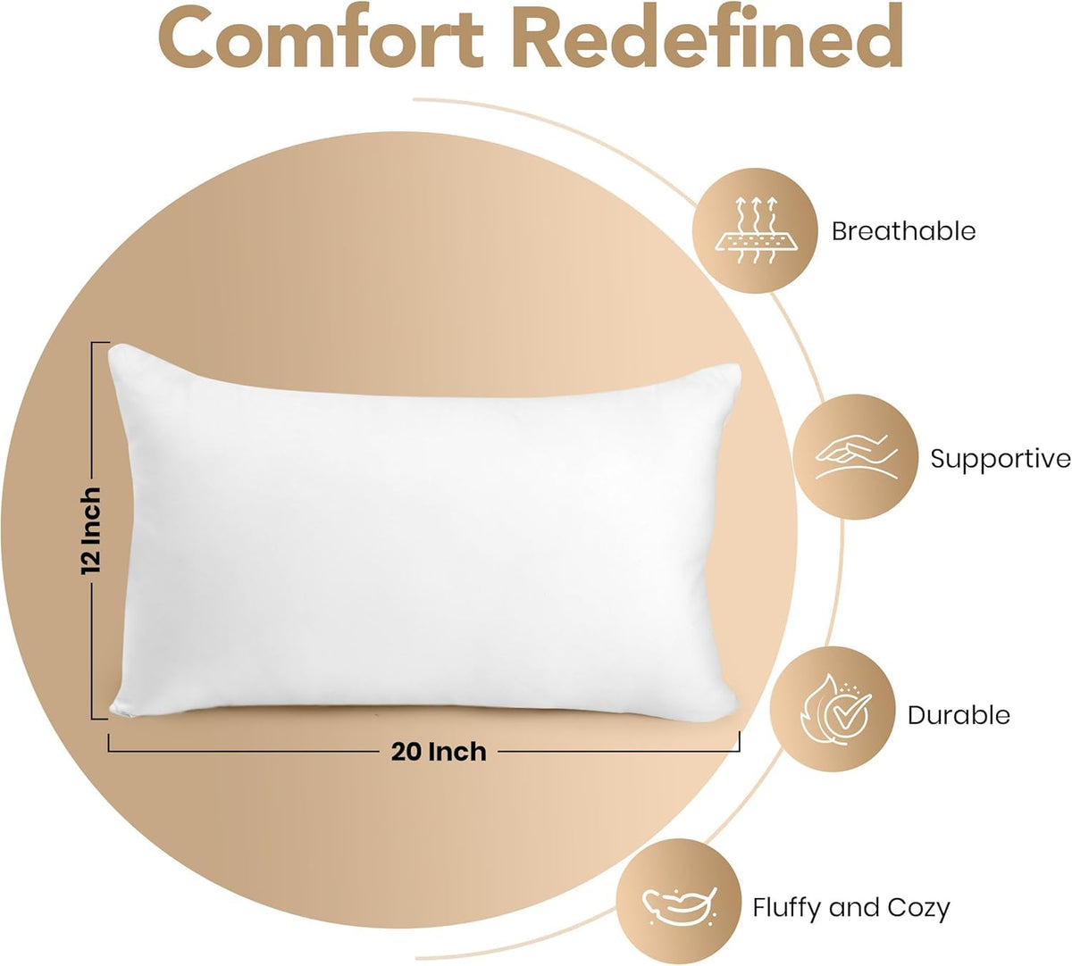 Travel-ready white pillow from Utopia Bedding for beach and trips