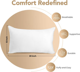 Travel-ready white pillow from Utopia Bedding for beach and trips