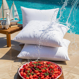 Virgin poly staple fiber fill in Utopia Bedding inserts provides plush, breathable comfort.