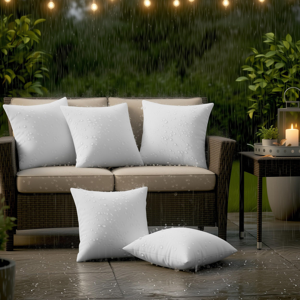 Close-up of water-resistant outer shell on Utopia Bedding pillow insert