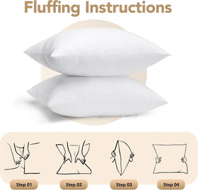 Crisp white finish on Utopia Bedding decorative pillow insert