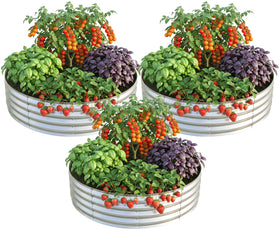 Utopia Home galvanized round raised bed assembly panels for quick setup