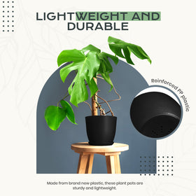 Utopia Home black plant pots are gift-ready for gardening enthusiasts