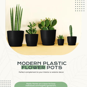 Utopia Home minimalist black planters save space and suit homes or offices