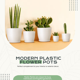 Utopia Home 4.8-inch drainage pot for desks and space saving.