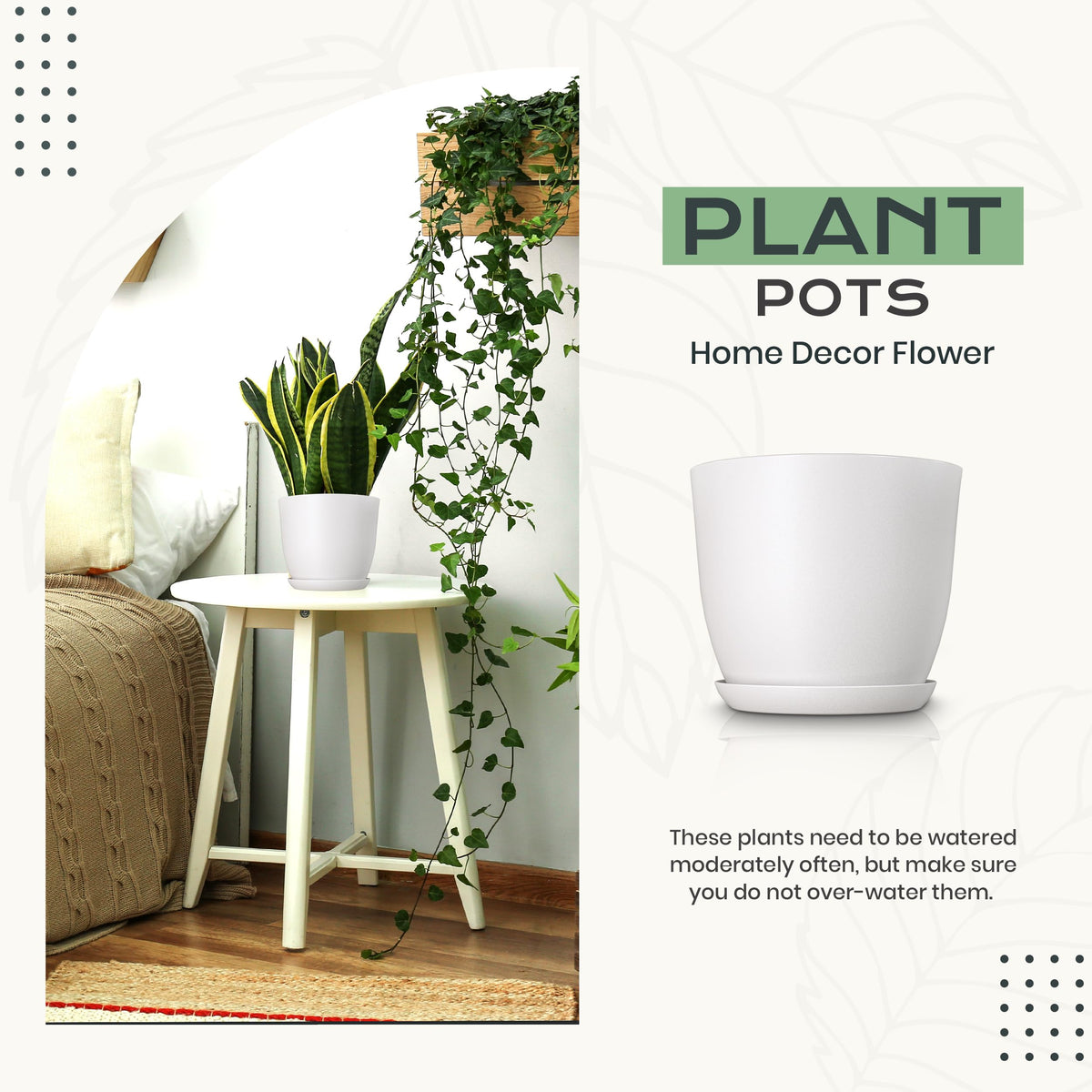Utopia Home 5.3-inch drainage pot for small plants and decor.