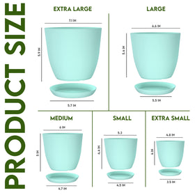 Utopia Home aqua 6.6-inch plant pot with drainage for stylish indoor gardening